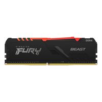 Kingston Technology FURY Beast RGB geheugenmodule 16 GB 1 x 16 GB DDR4 3200 MHz - thumbnail