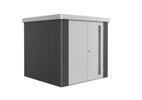 Metalen berging Neo - Dubbele deur - Donkergrijs/zilver - 2B (236x236 cm)