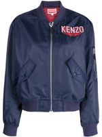 Kenzo 3D logo-appliqué bomber jacket - Bleu