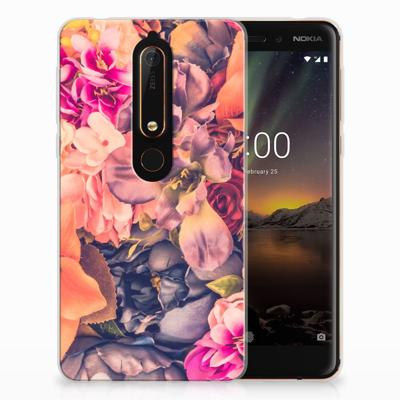 Nokia 6 (2018) TPU Case Bosje Bloemen