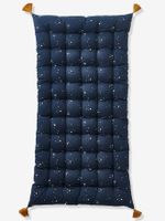 Vloermatras met pompons donkerblauw