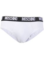 Moschino slip à taille à logo - Blanc