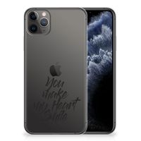 Apple iPhone 11 Pro Max Siliconen hoesje met naam Heart Smile - thumbnail