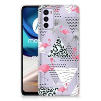 Motorola Moto G42 TPU Hoesje Flamingo Triangle - thumbnail