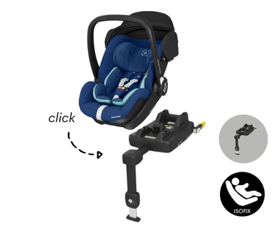 Autostoel Maxi-Cosi Marble i-Size Essential Blue + GRATIS E-Safety Maxi-Cosi Smart Cushion Autostoel Maxi-Cosi Marble i-Size Essential Blue + GRATIS E-Safety Maxi-Cosi Smart Cushion