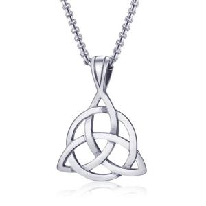 Heren ketting Mendes Edelstaal Triquetra Knoop Zilverkleurig