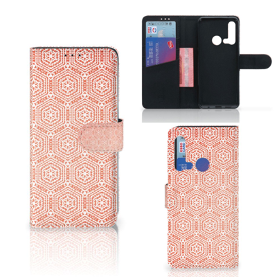 Huawei P20 Lite (2019) Telefoon Hoesje Pattern Orange Huawei P20 Lite (2019) Telefoon Hoesje Pattern Orange