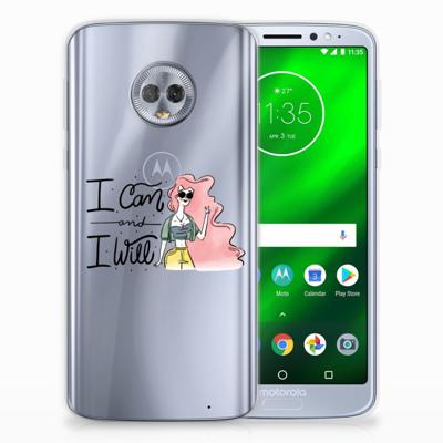 Motorola Moto G6 Plus Telefoonhoesje met Naam i Can Motorola Moto G6 Plus Telefoonhoesje met Naam i Can