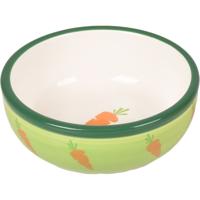 Voer / Drinkbakje Ibo Keramisch Groen - 310 ml 13 x 13 x 4.5 cm Flamingo Groen