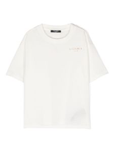 Balmain Kids t-shirt en coton à logo imprimé - Blanc