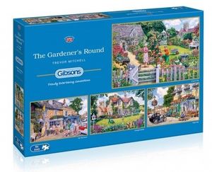 The Gardener&apos;s Round Puzzel 4x 500 Stukjes