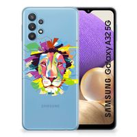 Samsung Galaxy A32 5G Telefoonhoesje met Naam Lion Color - thumbnail