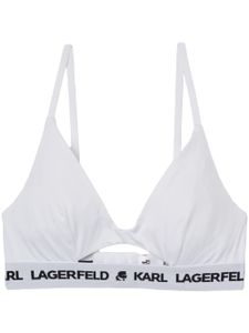 Karl Lagerfeld soutien-gorge à bande logo - Blanc