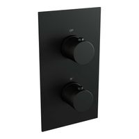 Regendoucheset Inbouw Brauer Black Carving Thermostatisch 30cm met 3-Weg Omstelling, Plafondarm en Staaf Handdouche Mat Zwart