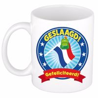 Geslaagd gefeliciteerd cadeau mok 300 ml   -