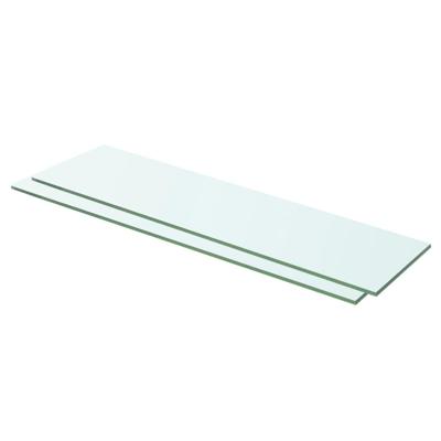 Schappen 2 st 60x12 cm glas transparant