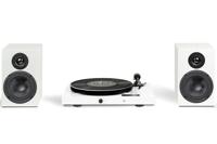 Pro-Ject Jukebox E1 + Speaker Box 5 E - Alles-in-één Stereo Set met Bluetooth - Platenspeler met Phonotrap en Luidsprekers - Wit