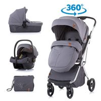 Kinderwagen 3 in 1 Piruet Chipolino grijs inclusief 360 graden draaibaar zitje voor meer comfort!?