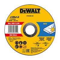 Dewalt Doorslijpschijf van roestvrij staal (ø 125 mm x 1,2 mm, voor snelle en schone sneden, met versterkt glasvezel, voor haakse slijper) DT42340Z-QZ