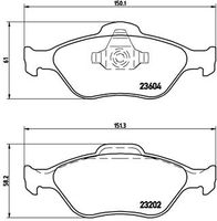 Remmenset, remschijf BREMBO, Remschijftype: Binnen geventileerd, Inbouwplaats: Vooras, u.a. für Ford, Mazda - thumbnail