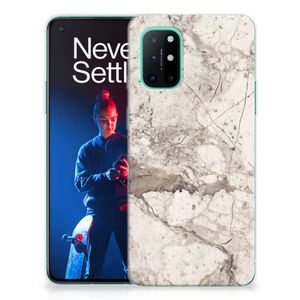 OnePlus 8T TPU Siliconen Hoesje Marmer Beige