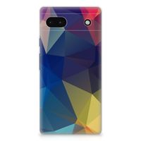 Google Pixel 6A TPU Hoesje Polygon Dark