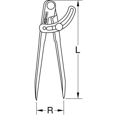 KS Tools 3000416 Puntpasser Gereedschapsstaal