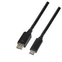 LogiLink UA0335 USB-C naar DisplayPort aansluitkabel, 1,8 m zwart