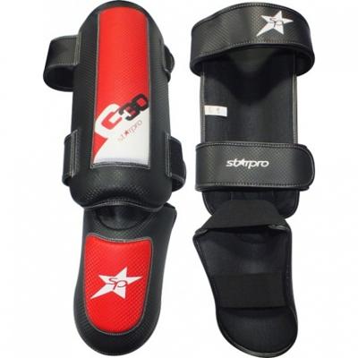 Starpro scheen- en wreefbeschermers Pro rood