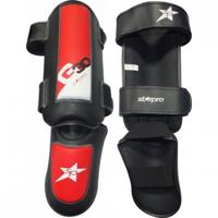 Starpro scheen- en wreefbeschermers Pro rood