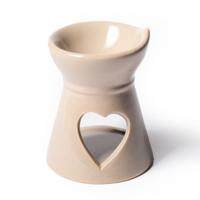 Aromabrander voor Smeltkaarsjes Hart Beige (8 x 6.5 cm)
