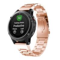 By Qubix - Stalen schakelband - Rosé goud - Compatible met Garmin Fenix 8-51mm - Compatible Garmin bandje