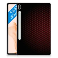 Samsung Galaxy Tab S7FE Hippe Hoes Geruit Rood - thumbnail