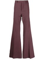 Rick Owens pantalon en laine à coupe évasée - Violet - thumbnail