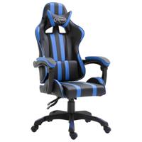 vidaXL Gamestoel kunstleer blauw