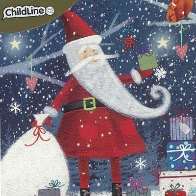 Kerstkaart - Kerstman met Zak (Set van 5) Kerstkaart - Kerstman met Zak (Set van 5)