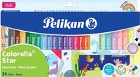 Pelikan Colorella Star viltstift, etui van 18 stuks + 6 pastelkleuren