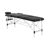 Massagetafel - 185 x 60 x 59 cm - 180 kg - Zwart