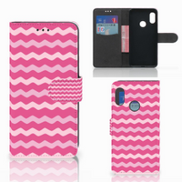 Xiaomi Mi A2 Lite Telefoon Hoesje Waves Pink - thumbnail