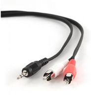 Gembird 1.5m, 3.5mm/2xRCA, M/M 1.5m 3.5mm 2 x RCA Zwart, Rood, Wit audio kabel