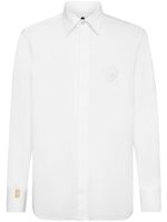 Billionaire chemise en popeline à logo brodé - Blanc