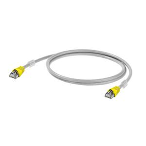 Weidmüller RJ45 (cross) Netwerkkabel Aansluitkabel CAT 6A S/FTP 0.30 m Grijs UL gecertificeerd, Vlambestendig, Snagless