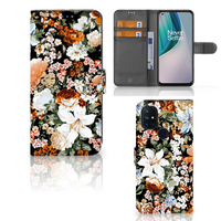 Hoesje voor OnePlus Nord N10 Dark Flowers - thumbnail