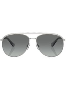 Swarovski lunettes de soleil à monture pilote - Argent