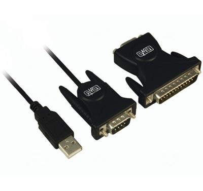 Sweex USB naar seriële kabel, zwart, adapter voor kabel (zwart)
