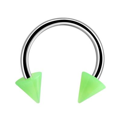 Circular barbell met cones Chirurgisch staal 316L / Acryl Circular Barbells Circular barbell met cones Chirurgisch staal 316L / Acryl Circular Barbells