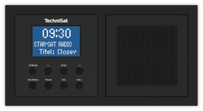 TechniSat DIGITRADIO UP 1 Muur gemonteerd Analoog & digitaal Zwart