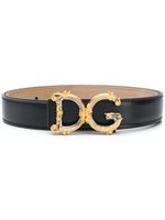 Dolce & Gabbana ceinture à boucle logo - Noir