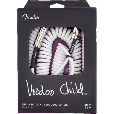 Fender Jimi Hendrix Voodoo Child Coiled Cable White 9.1 m Fender Jimi Hendrix Voodoo Child Coiled Cable White 9.1 m