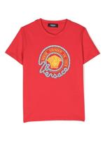 Versace Kids Katoenen T-shirt met Medusa-print - Rood